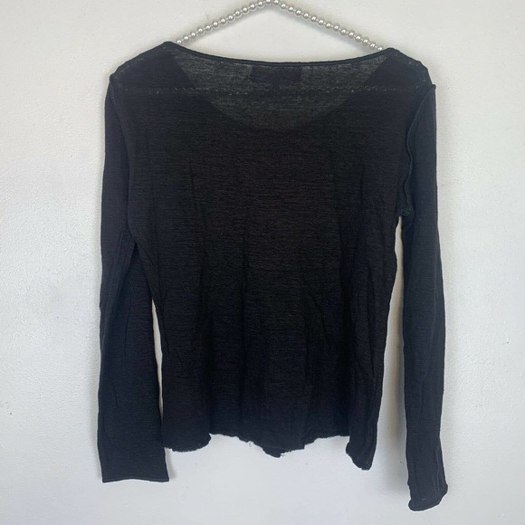 Apiece Apart 100% linen black button top black size XS - Picture 2 of 6